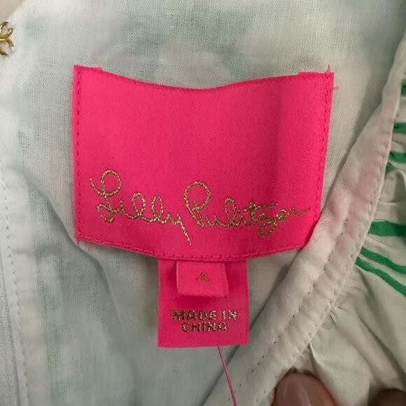 Lilly Pulitzer Ritamarie V-neck Cotton Ruffle Mini Fit & Flare Dress - NWT - 4 - Picture 3 of 12